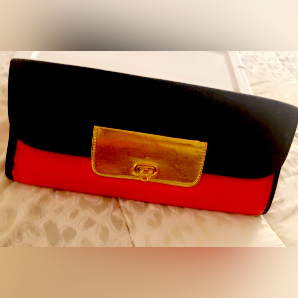 Red, Black, Gold Clutch